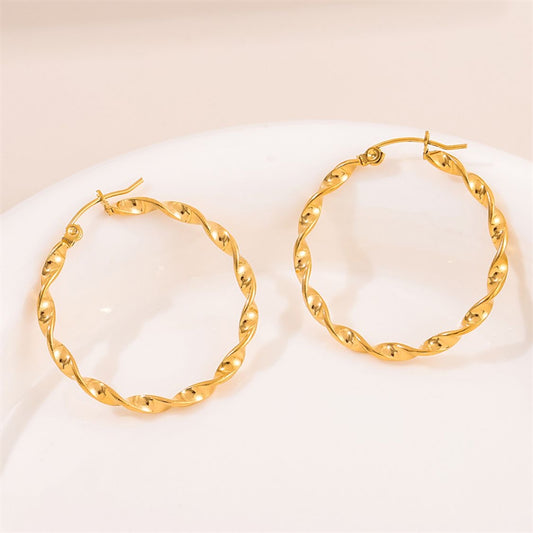 Boucle d’oreille créole torsadé
