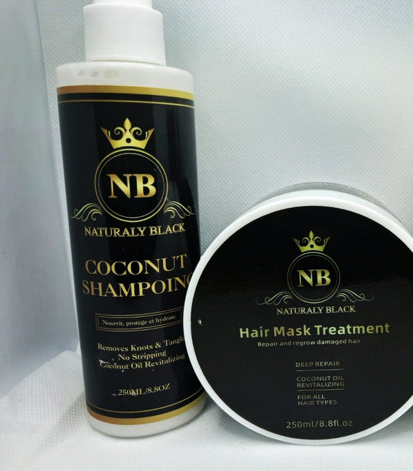 Anti-hair loss shampoo and restorative mask duo